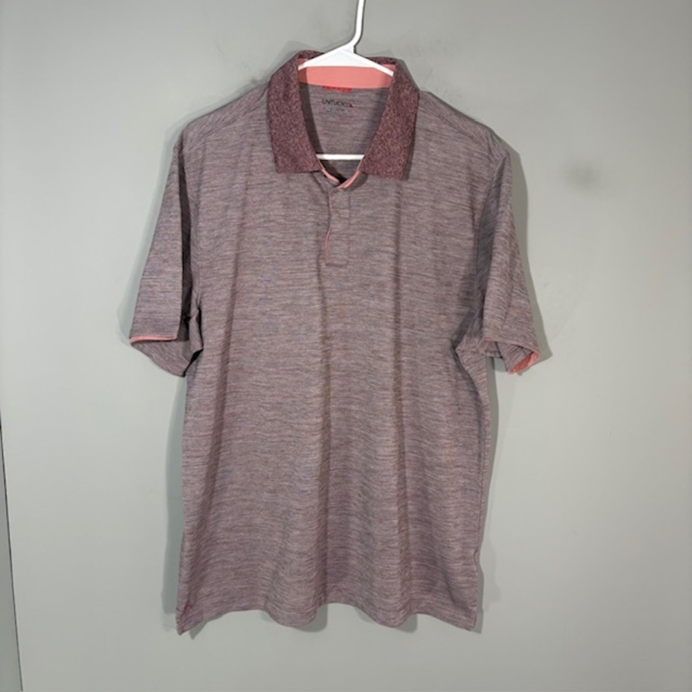 UNTUCKit Hannifer Polo Shirt Mens XL Pink Knit Performance Stretch Casual Top